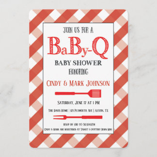 Invitation BabyQ Baby shower Barbecue Douche Couple pour bébé