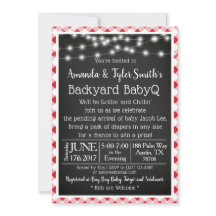 BabyQ Chalkboard Rouge En vichy Baby shower de piq