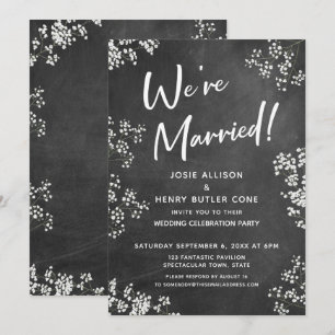 Invitation Baby's Breath Tableau Mariage Moderne