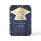 Bac de diplôme, Cadre Diamants Marine Bleu Graduat