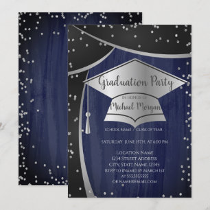 Invitation Bac de graduation en argent cool, Diagramme