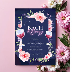 Invitation Bach et Boozy Néon et Fleurs Roses pour l'Enterrem