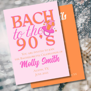 Invitation Bach to the 90s - Retro Bachelorette Party