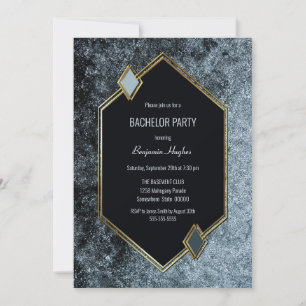 Invitation Bachelor Black and Gold