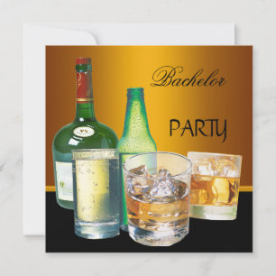 Invitation Bachelor Party Boissons bouteilles