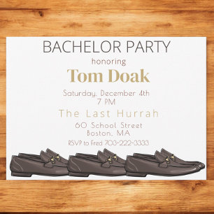 Invitation Bachelor Party Fashion Hommes Chaussures