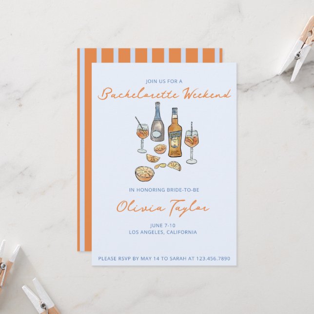 Invitation Bachelorette (Devant/Arrière en situation)