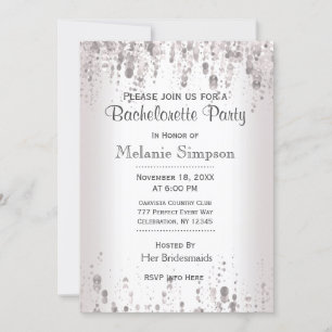 Invitation Bachelorette Argent subtil