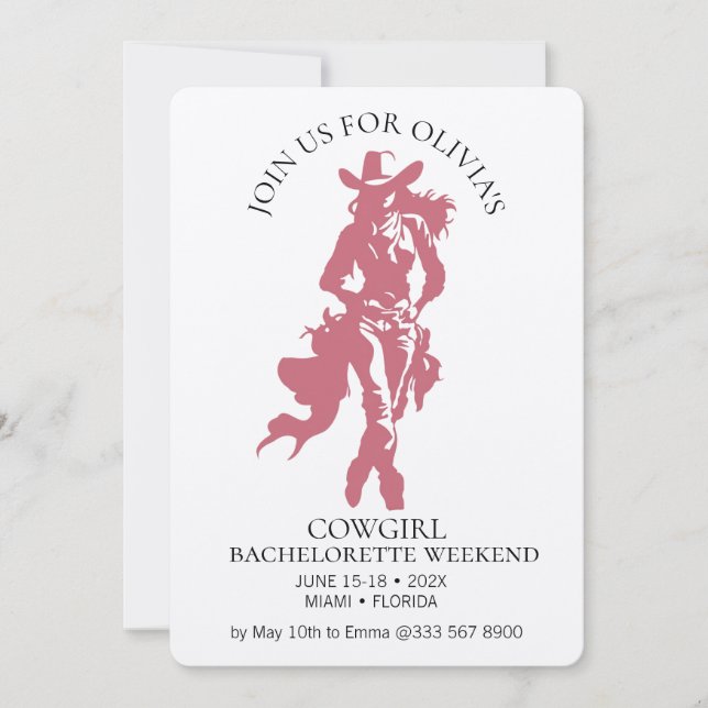 Invitation Bachelorette Bash (Devant)