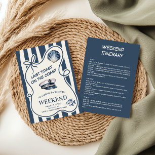 Invitation Bachelorette Casquette et coque de voile nautique