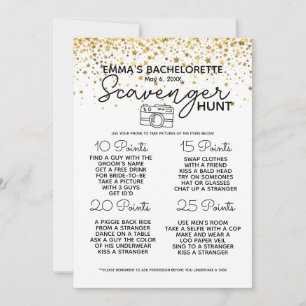 Invitation Bachelorette chasse chasse chasse chasse jeu à l'o