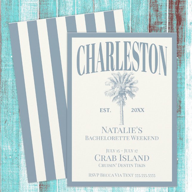 Invitation Bachelorette côtière de Charleston (Créateur téléchargé)