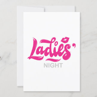 Invitation bachelorette dames lèvres de nuit