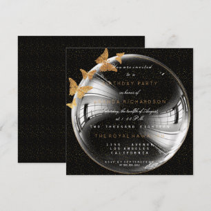 Invitation Bachelorette d'anniversaire de Golden Confetti