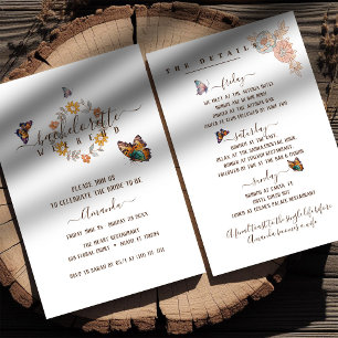Invitation Bachelorette d'art Super simple papillon Week-end