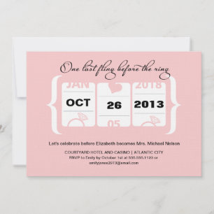 Invitation Bachelorette de la machine à sous à Vegas