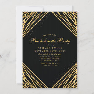 Invitation Bachelorette de lignes Abstraites géométriques en 