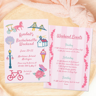 Invitation Bachelorette de l'île Mackinac