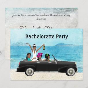 Invitation Bachelorette de mariage de la plage de Destination