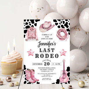 Invitation Bachelorette de rodéo Dernier rose