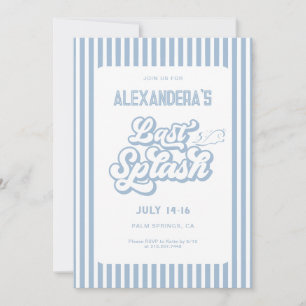 Invitation Bachelorette Dernière bleue