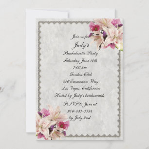 Invitation Bachelorette en marbre blanc