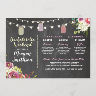 Invitation Bachelorette Fête de l'mariée Itinéraire Jars Chal