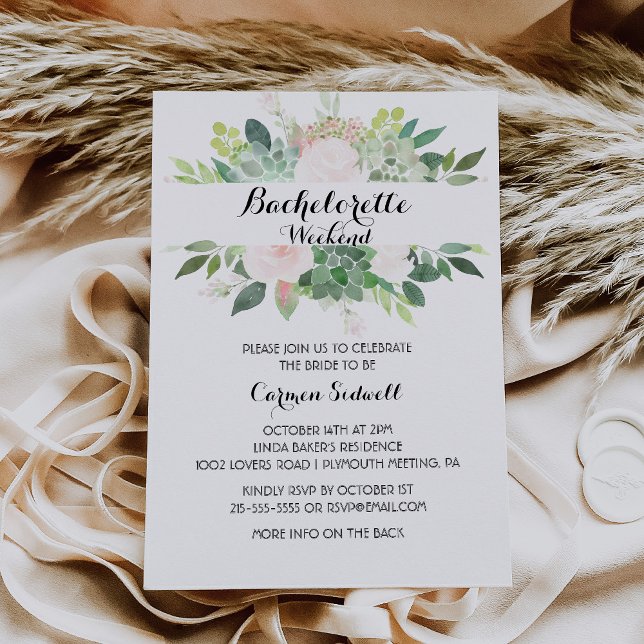 Invitation Bachelorette florale tropicale moderne (Créateur téléchargé)