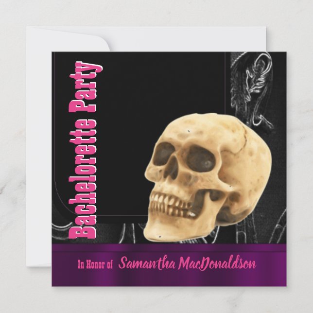 Invitation Bachelorette gothique (Devant)