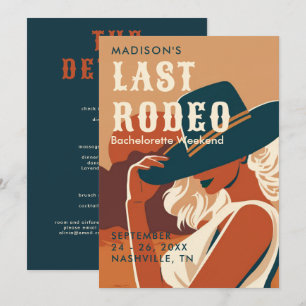 Invitation Bachelorette Itinéraire Rodeo Dernier Rétro