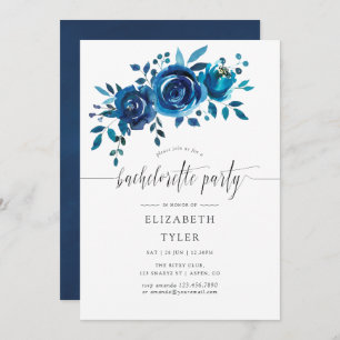Invitation Bachelorette marine et blanche