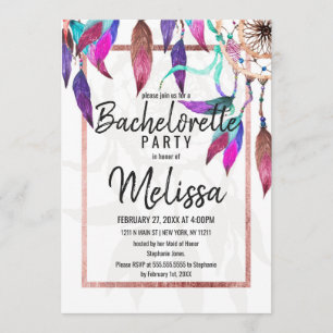 Invitation Bachelorette or Rose Dreamcatcher