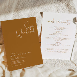 Invitation Bachelorette orange brûlée de la Bohême