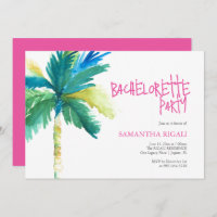 Bachelorette Party Aquarelle Tropicale Palm Tree