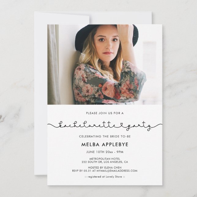 Invitation Bachelorette Party Bachelorette (Devant)