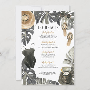 Invitation Bachelorette Party Beach Week-end Itinéraire Invit