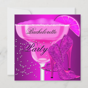 Invitation Bachelorette Party Hot rose violet Chaussures