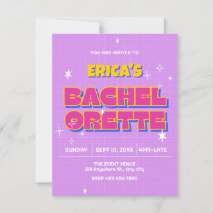 Invitation Bachelorette pop rétro