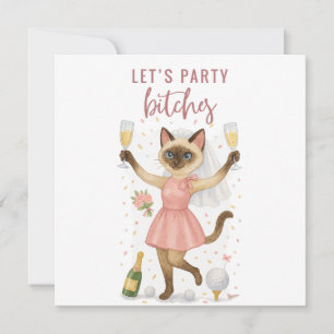 Invitation Bachelorette pour Amoureux de les chats