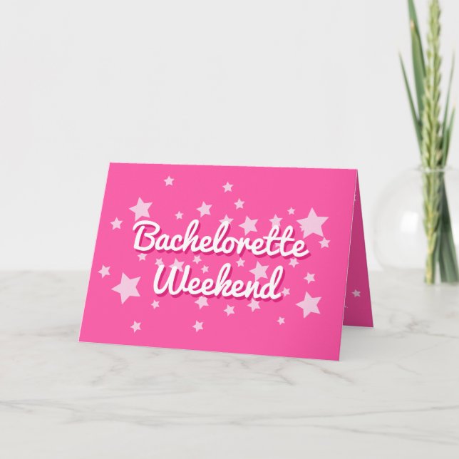 Invitation Bachelorette Retro Pretty Rose Malibu Stars (Devant)