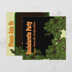Invitation Bachelorette shamrock irlandaise