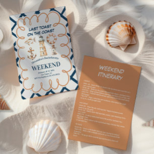 Invitation Bachelorette vintage Charme Côtier