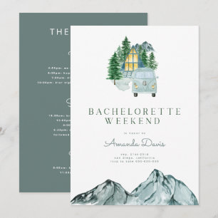 Invitation Bachelorette Week-end à Woods Mountain Camping