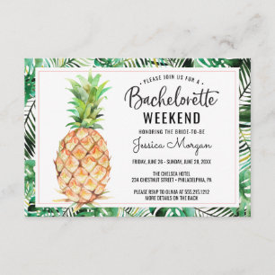Invitation Bachelorette Week-end Itinéraire Ananas Tropical