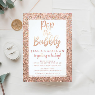 Invitation Bachelorette Week-end Itinéraire Rose Or