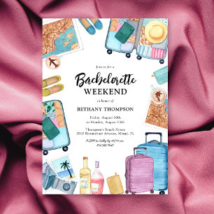 Invitation Bachelorette Week-end Voyage de fille