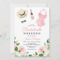 Bachelorette Weekend Itinéraire Airy Blush Invitat
