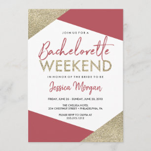 Invitation Bachelorette Weekend Itinéraire Cranberry