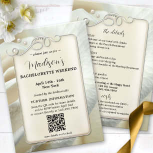 Invitation Bachelorette Weekend Itinéraire QR Code Modèle