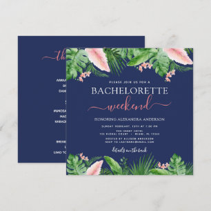 Invitation Bachelorette Weekend Party Palms tropicaux